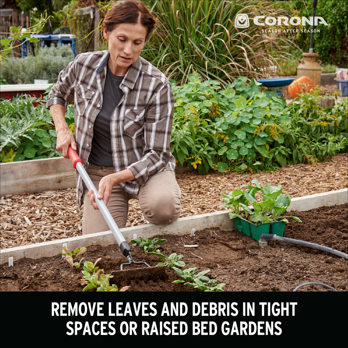 Clipper Raking Extended Reach 7-Tine Rake with ComfortGEL® Grip | Corona Clipper Inc.