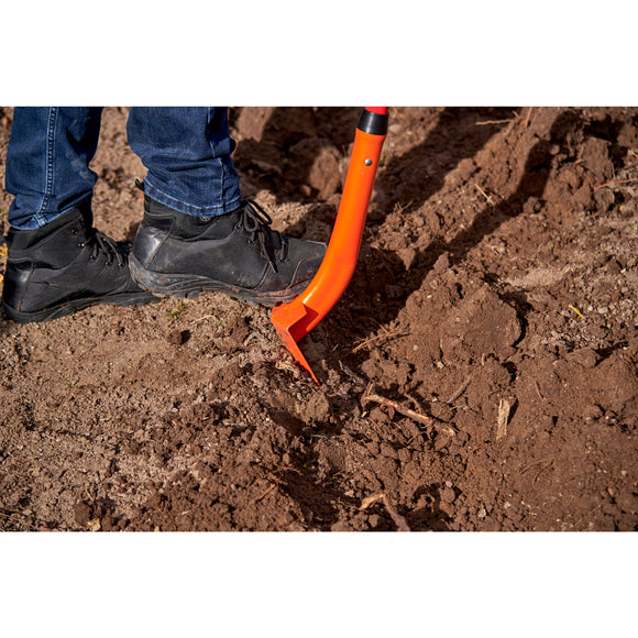 Trench Shovel, 28 Degree, 4 in. Head, Hollow Fiberglass Handle