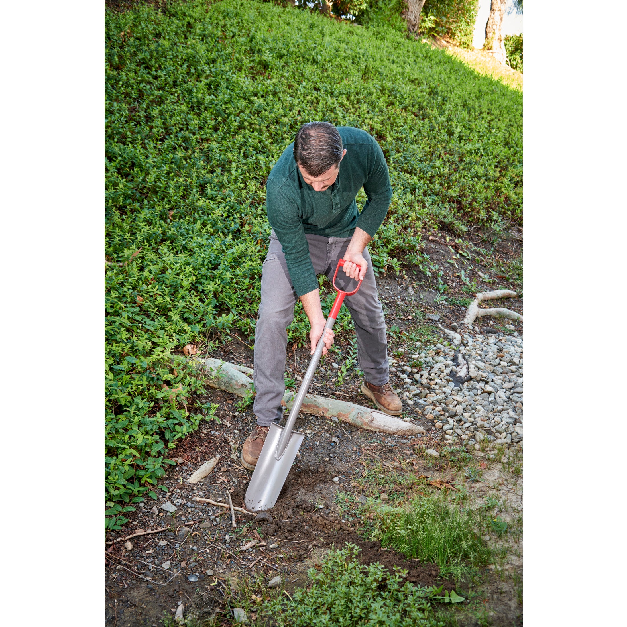 All-Steel 12-Gauge 14-1/2 in. Sharpshooter Spade Shovel, D-Grip