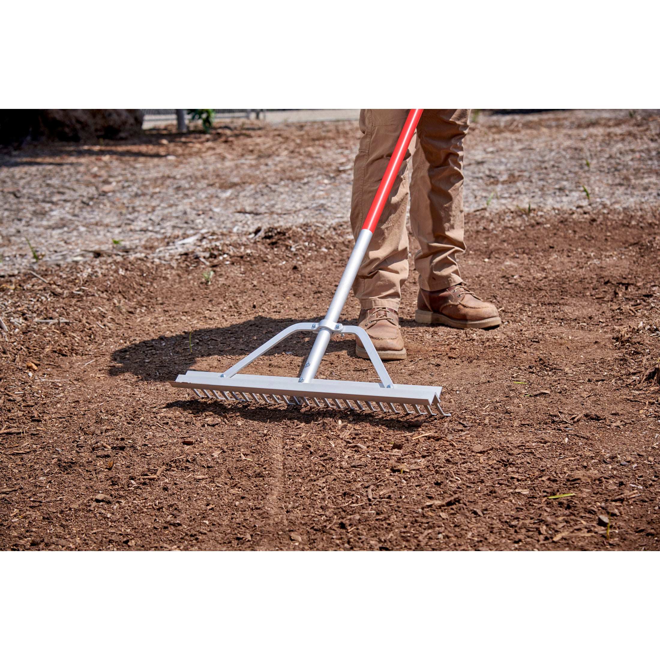 Full Aluminum Landscape Rake, 24 in. Head, 24 Tines