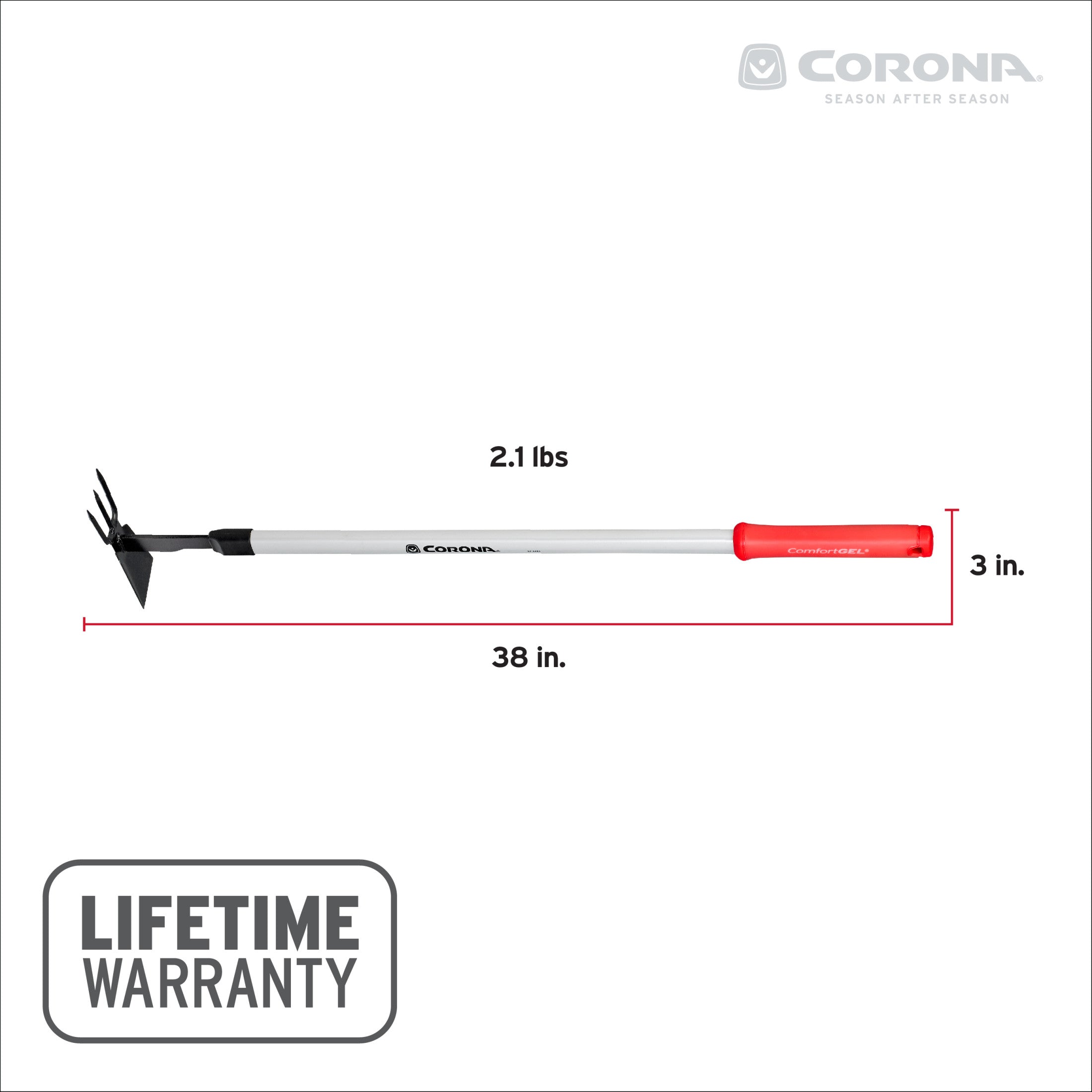 Extended Reach Hoe/Cultivator with ComfortGEL® Grip