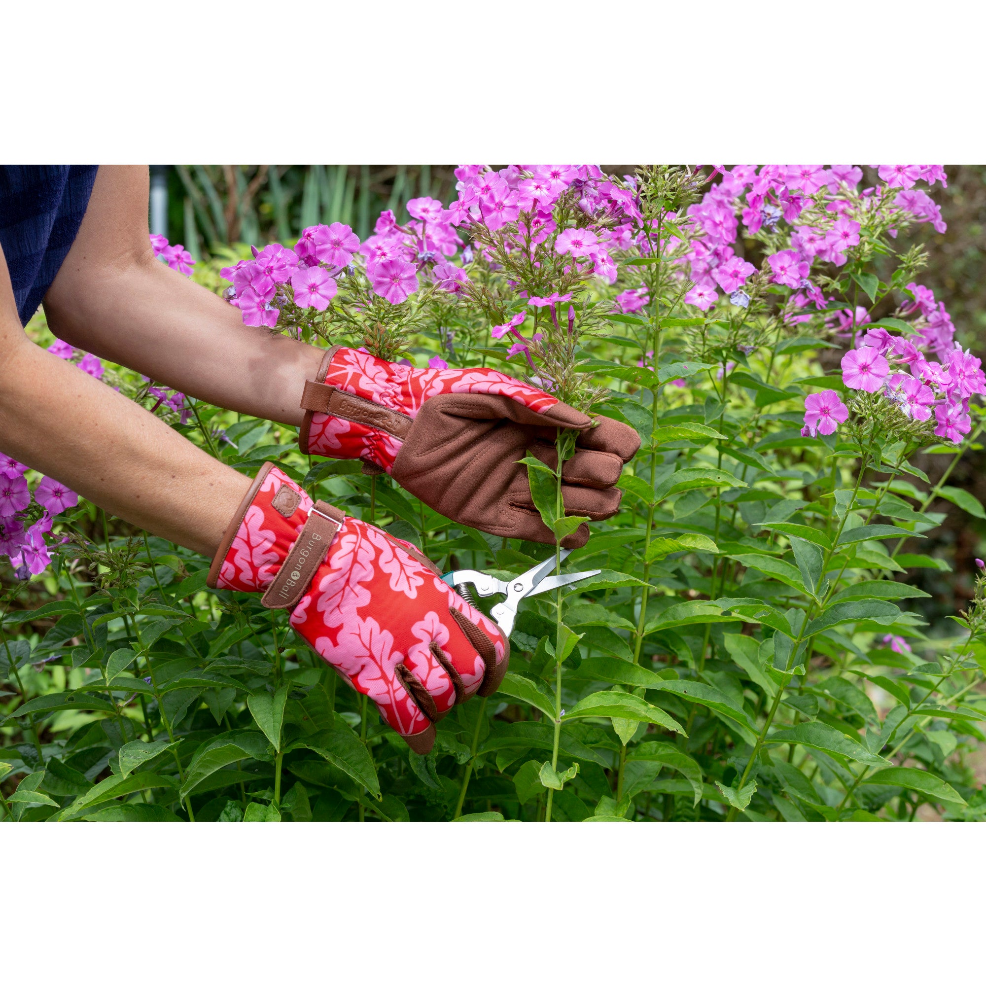 Love the Glove™ Garden Gloves, Oak Leaf Poppy, Small/Medium