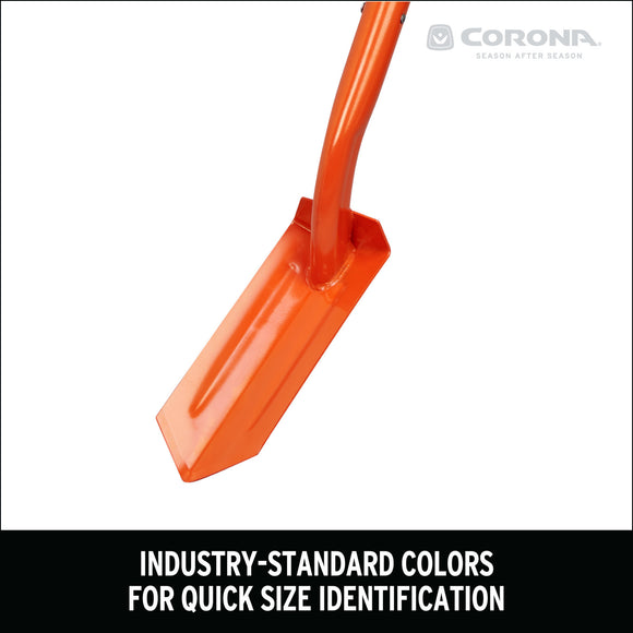 12-Gauge Trench Shovel, 35 Degree, 4 in., Hardwood Handle Poly Grip