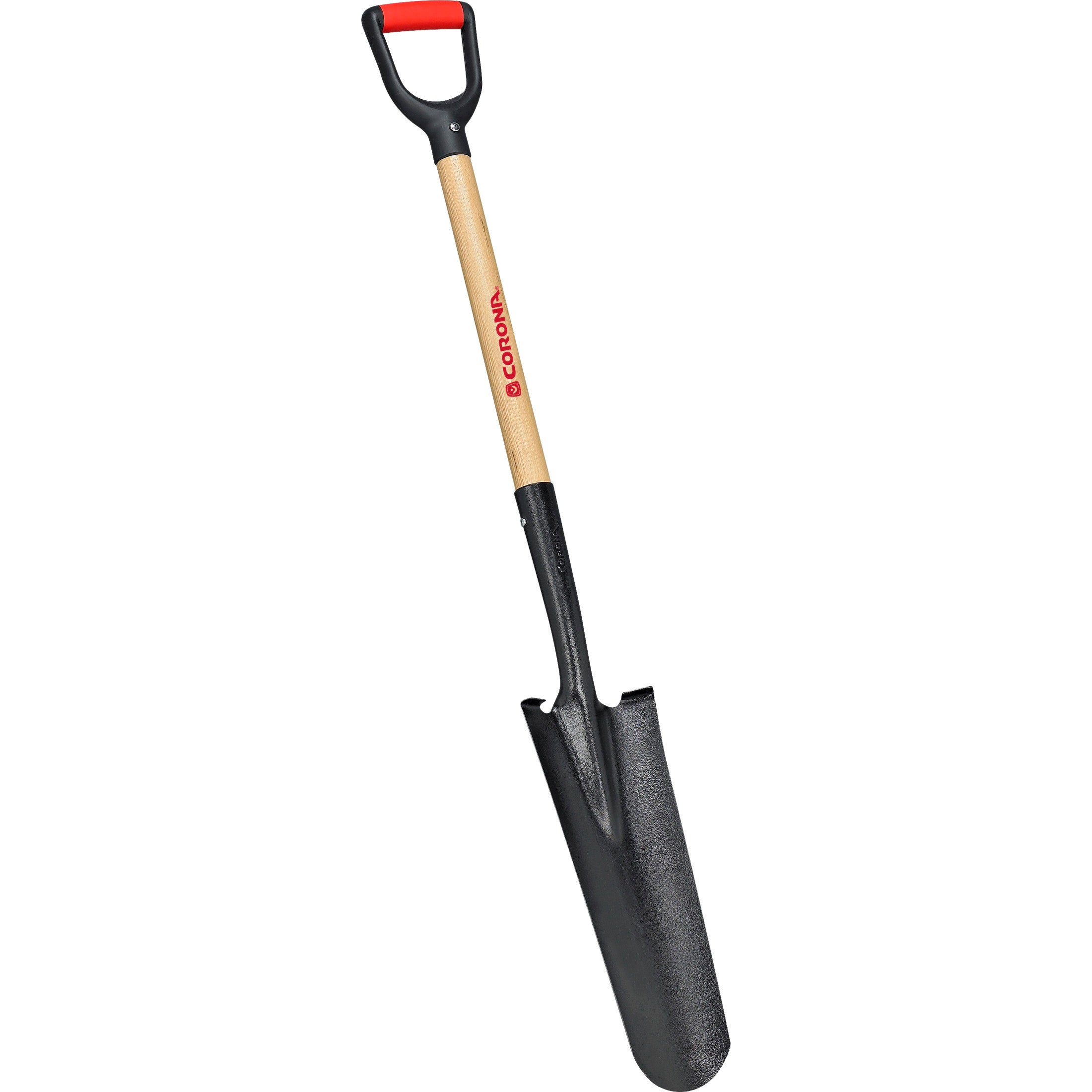 Drain Spade Shovel, 15-Gauge, 30 in. Wood D-Grip Handle