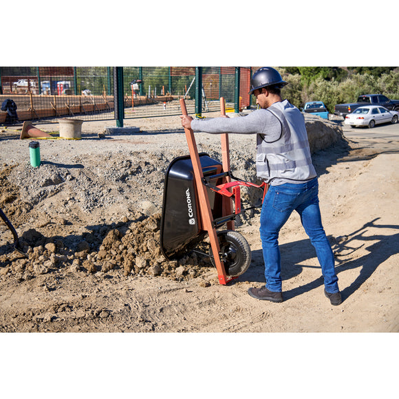 6 Cu. Ft. Professional Steel Wheelbarrow, Wood Handles, Flat-Free Tire