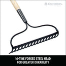 Forged Bow Rake, 16 in. Head, 16 Tines, Hardwood Handle-9