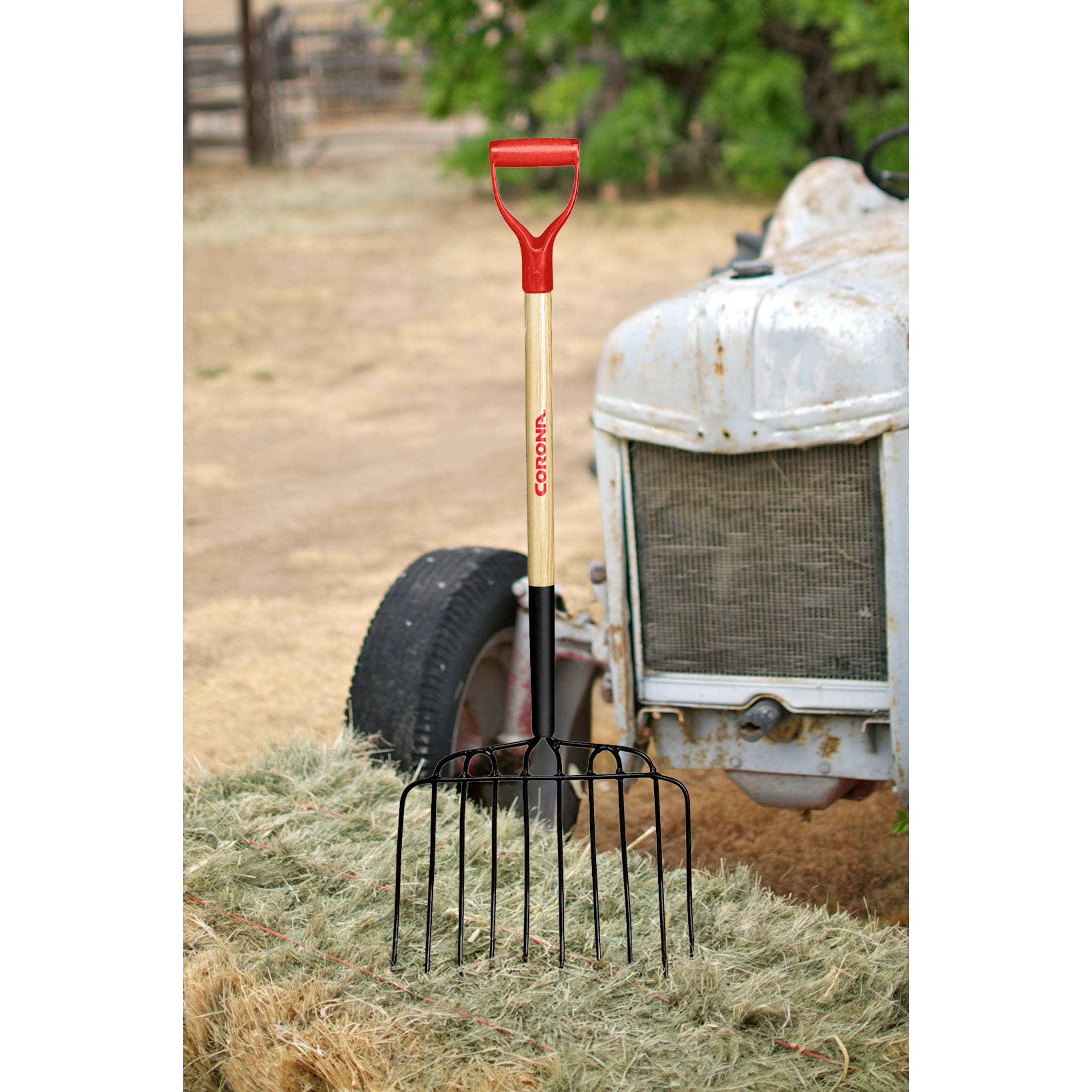 Ensilage Fork, 10 Tine, D-Grip Handle