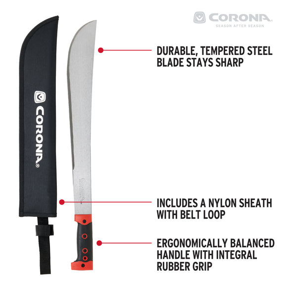 ErgoHandle Machete, 18 in. with Nylon Sheath