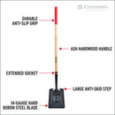Boron Steel 14-Gauge Square Point Shovel, Hardwood Handle-7