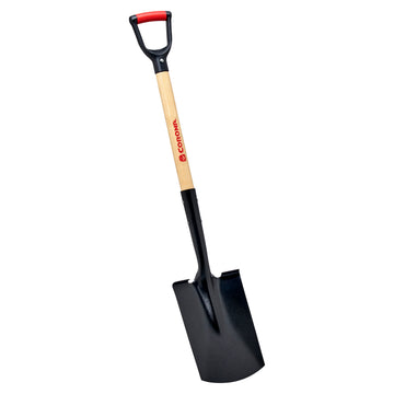 Garden Spade Shovel, 15-Gauge, 30 in. Wood D-Grip Handle