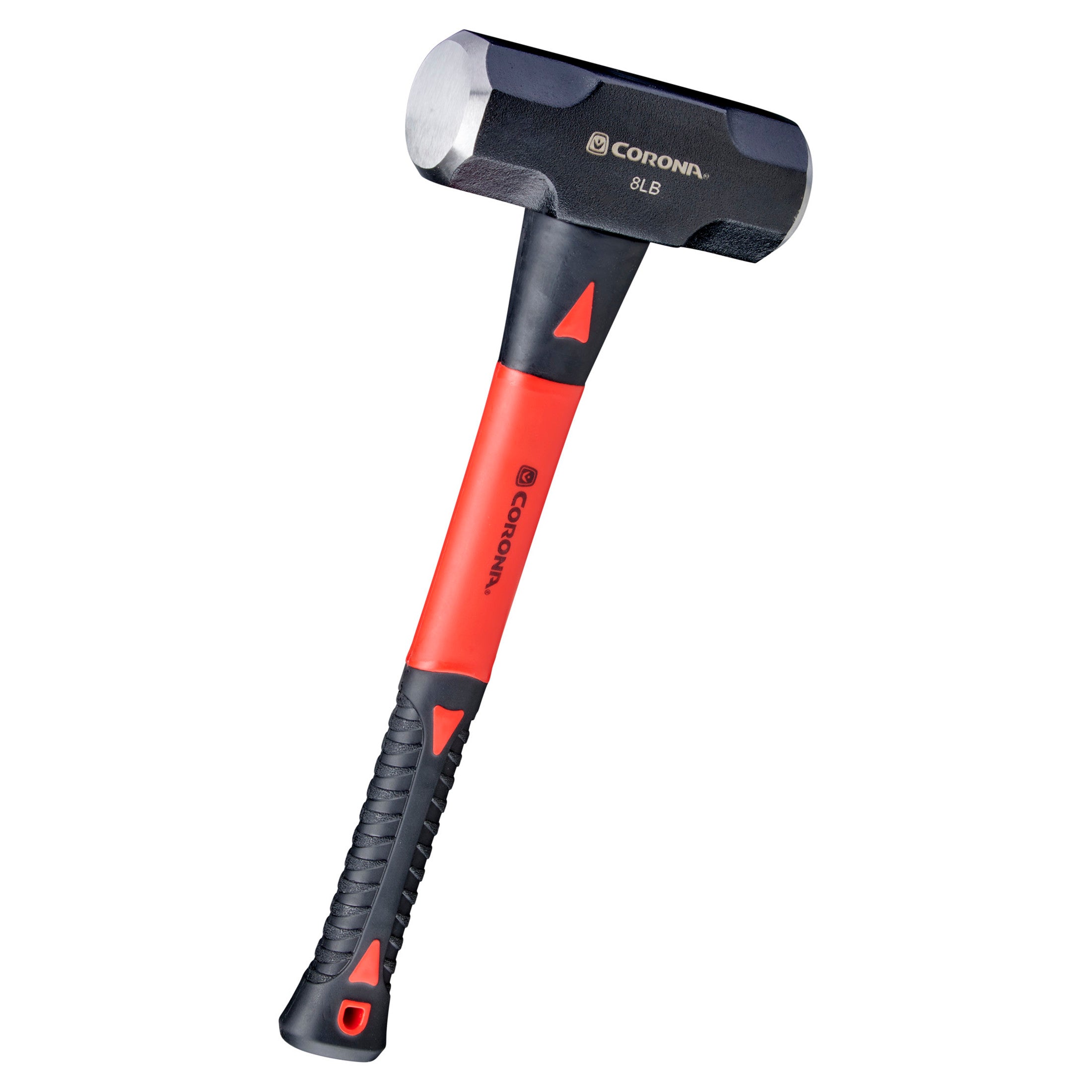 Short Handle Sledge Hammer, 8 lb. Head, 16 in. Solid-Core Fiberglass Handle