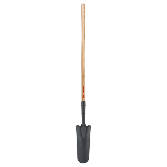 Closed-Back, Drain Spade Shovel, 14-Gauge, 12 in. Head, 48 in. Wood Handle