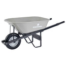 6 Cu. Ft. Steel Wheelbarrow, Steel Handles, Flat Free Tire-2