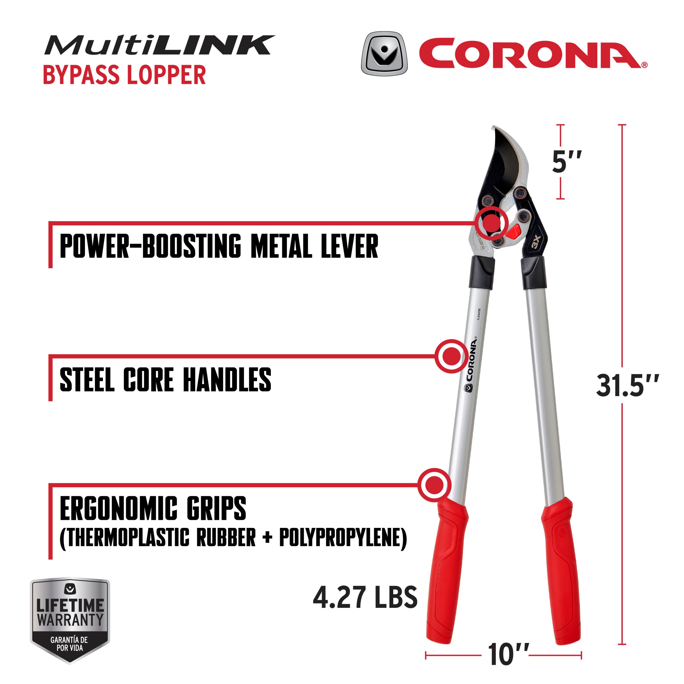 MultiLINK Bypass Lopper, 1-3/4 in.Cut Capacity