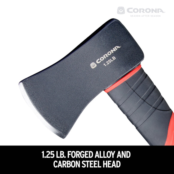 Camping Axe, 1.25 lb. Head, 14 in. Solid-Core Fiberglass Handle