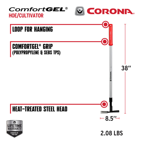 Extended Reach Hoe/Cultivator with ComfortGEL® Grip