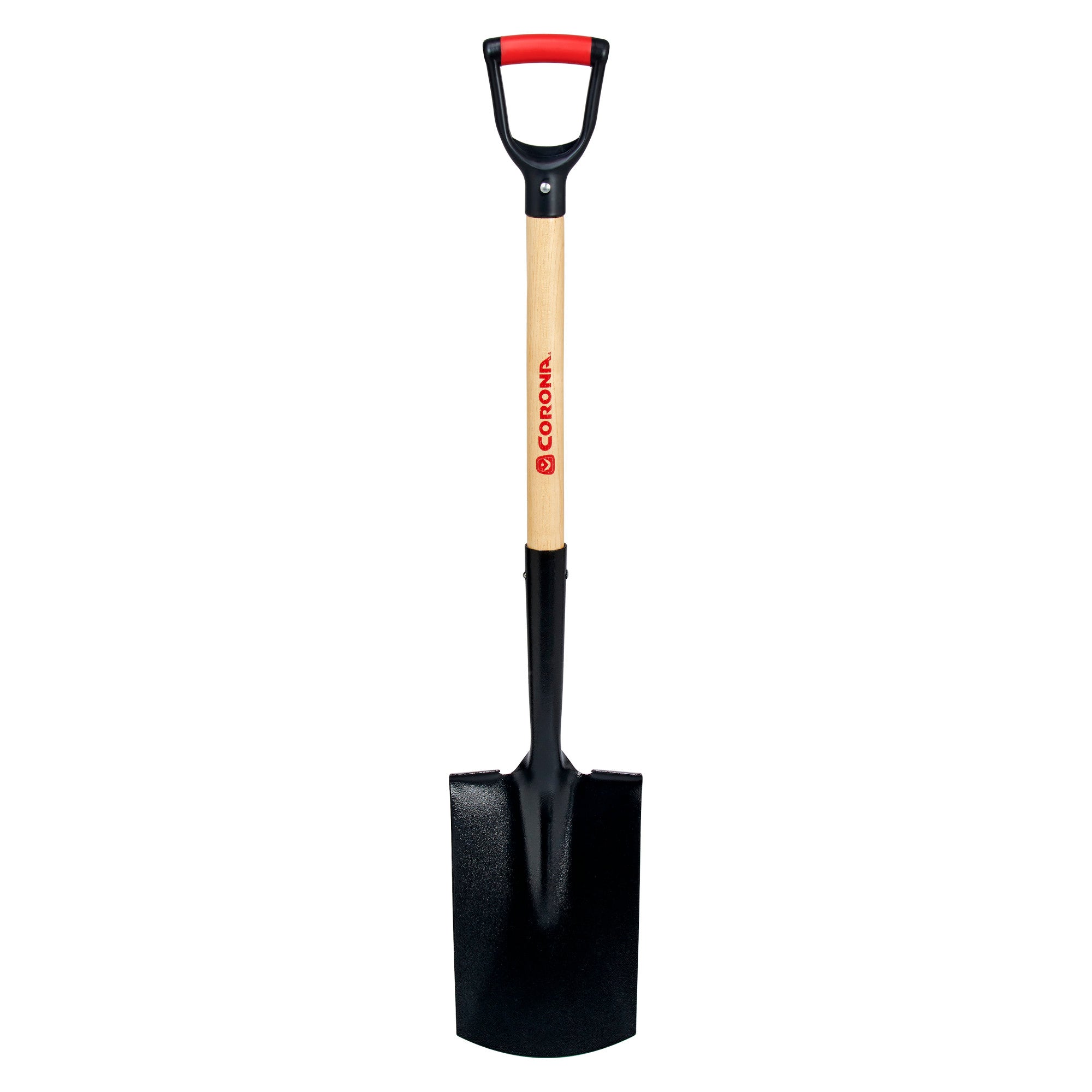 Garden Spade Shovel, 15-Gauge, 30 in. Wood D-Grip Handle