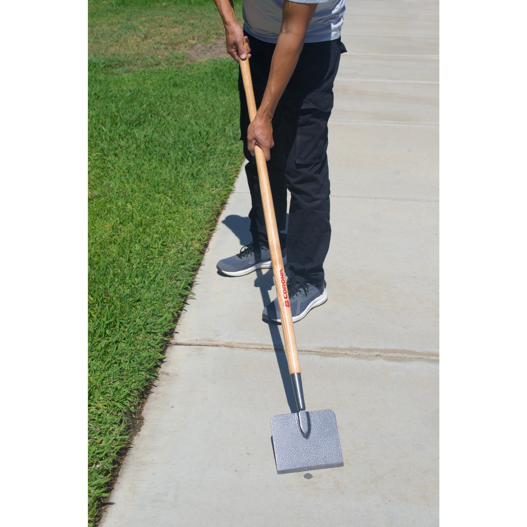 Sidewalk Scraper, 7 in. Blade, 48 in. Ash Wood Handle