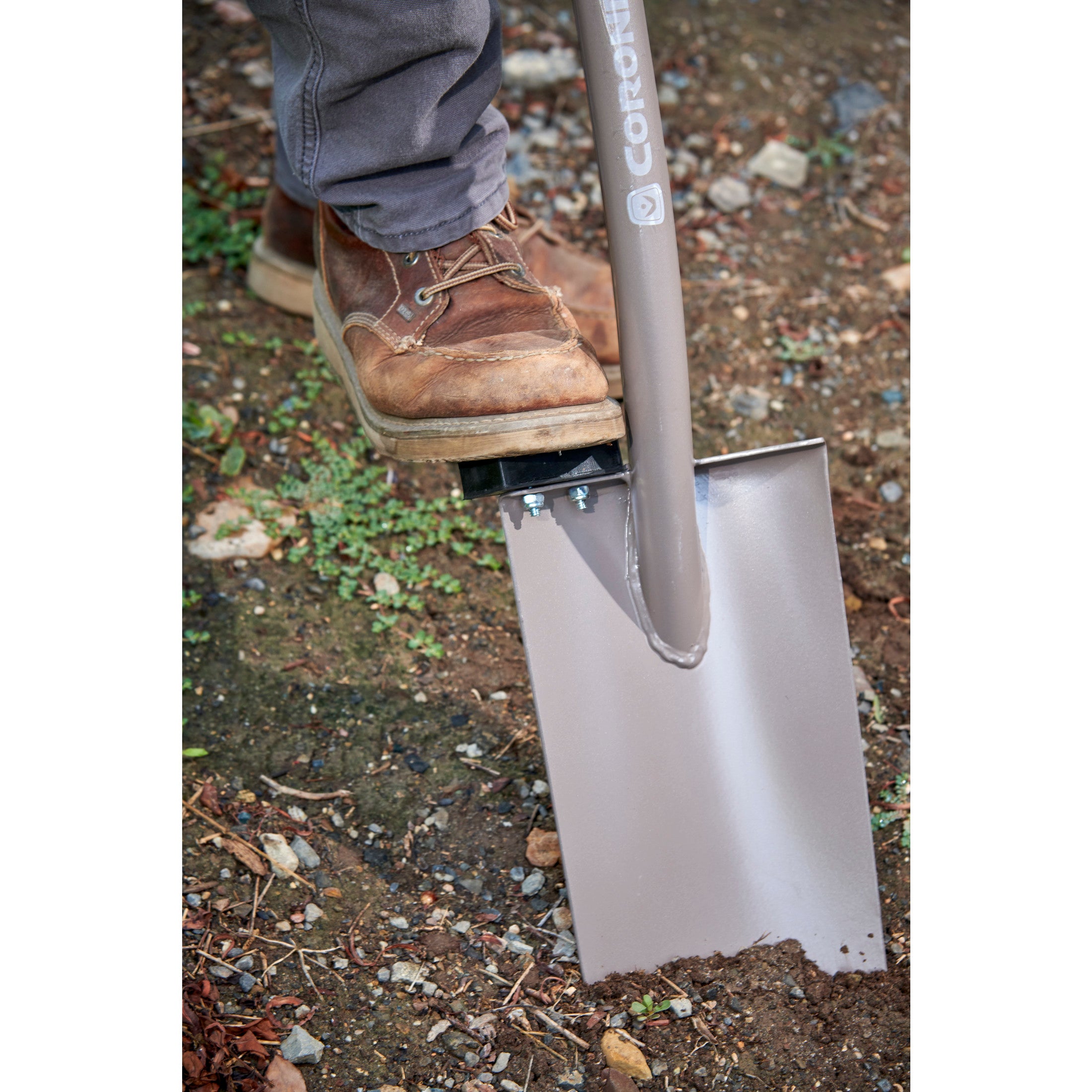 All-Steel 12-Gauge 12 in. Straight Blade Shovel, D-Grip Steel Handle