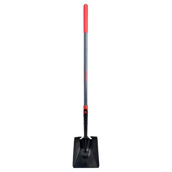 Boron Steel 14-Gauge Square Point Shovel, Fiberglass Handle