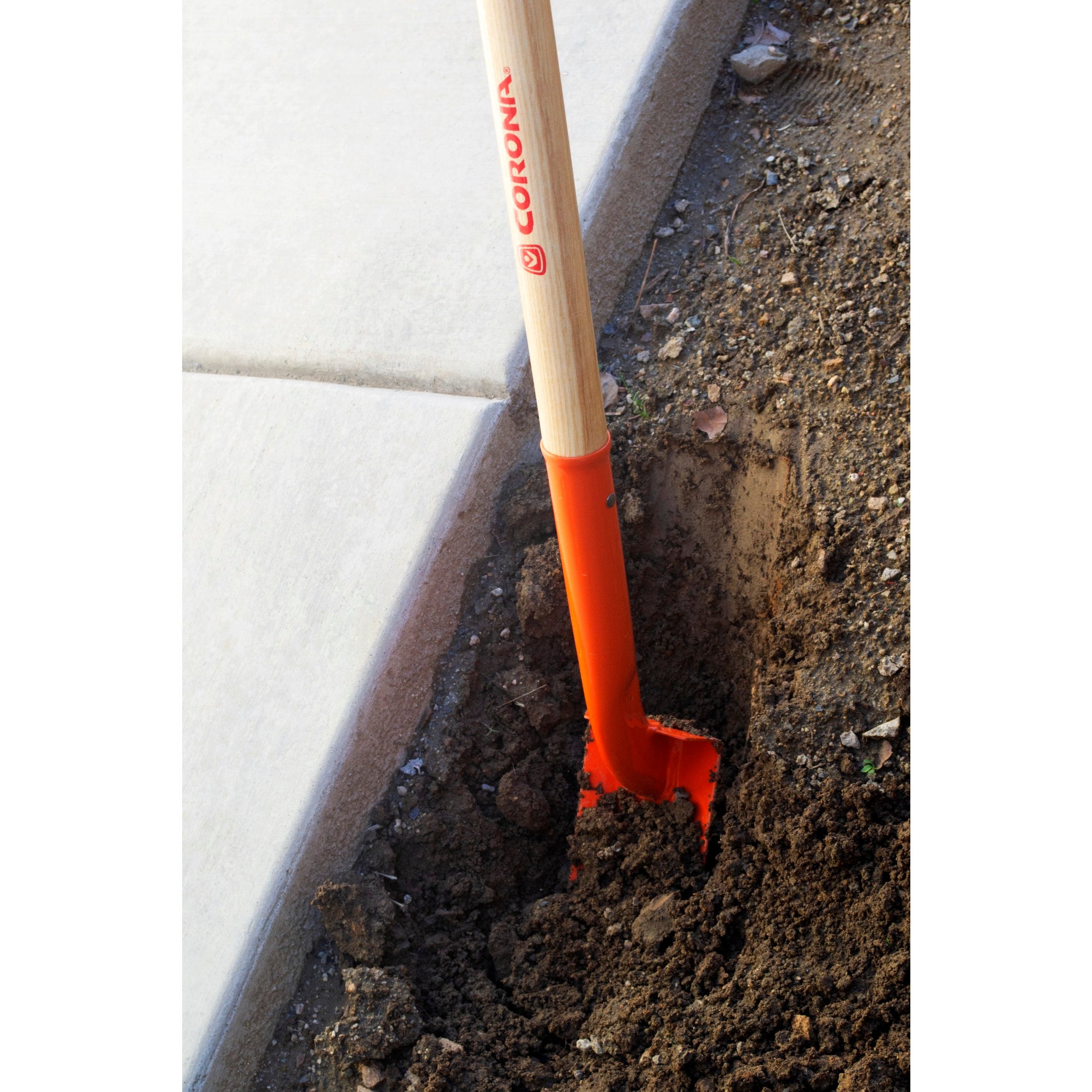 Trench Shovel, 28 degree, 4 in. Head, Ash Hardwood Handle