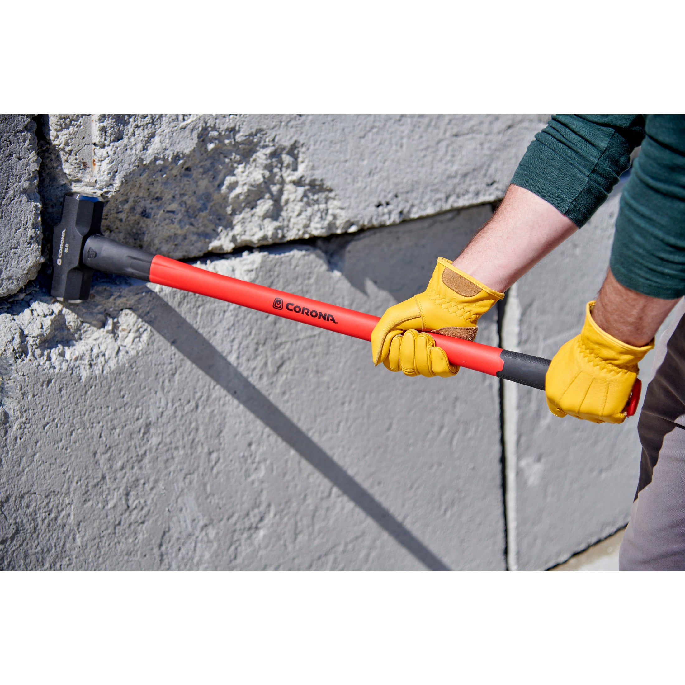 Sledge Hammer, 8 lb. Head, 36 in. Solid-Core Fiberglass Handle