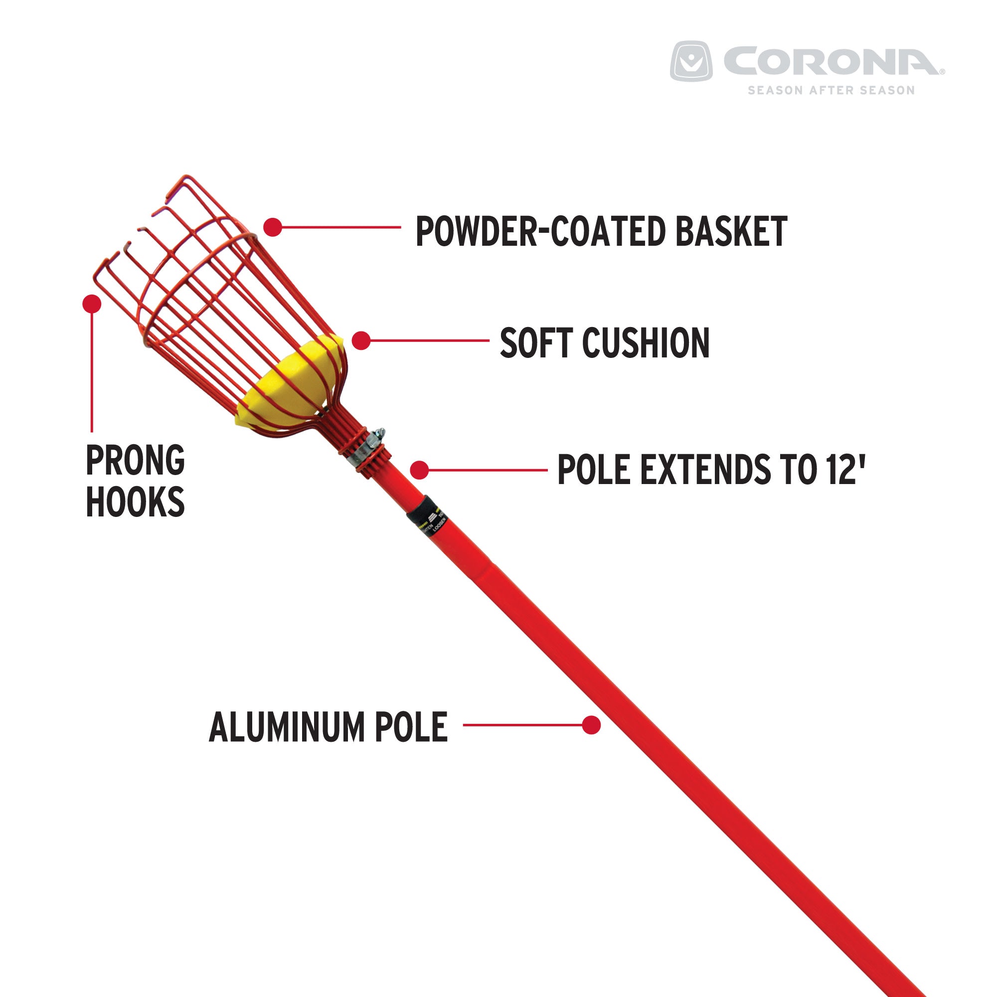 Extendable Fruit Picker, 12 ft.