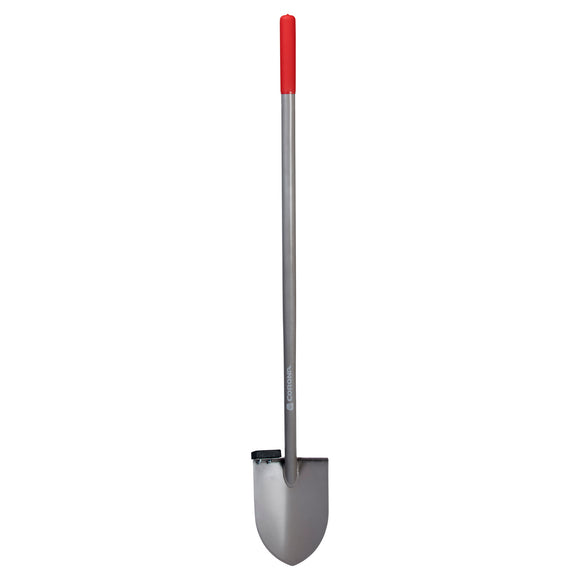 All-Steel 12-Gauge 15 in. Round Point Shovel, Steel Handle