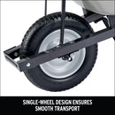 6 Cu. Ft. Steel Wheelbarrow, Steel Handles, Flat Free Tire-14