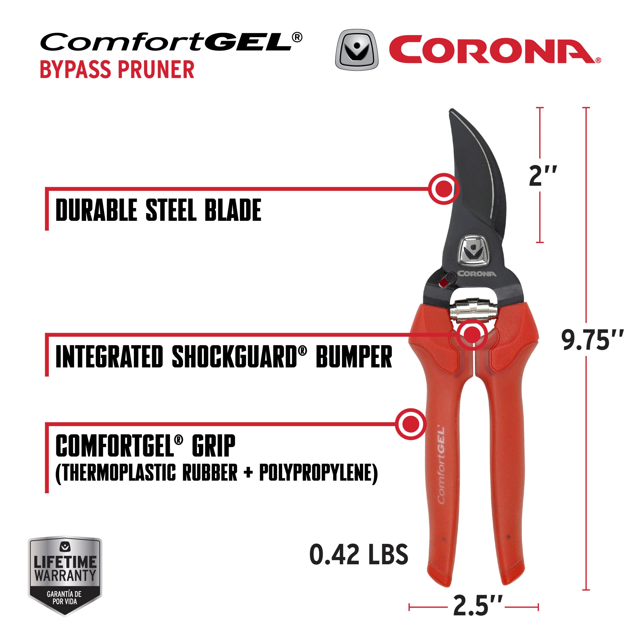 ComfortGEL® Bypass Pruner, 3/4 in. Cut Capacity