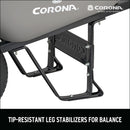 6 Cu. Ft. Poly Wheelbarrow, Steel Handles, Dual Wheel Flat Free Tires-15