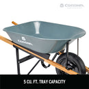 5 Cu. Ft. Steel Wheelbarrow in a Box-10