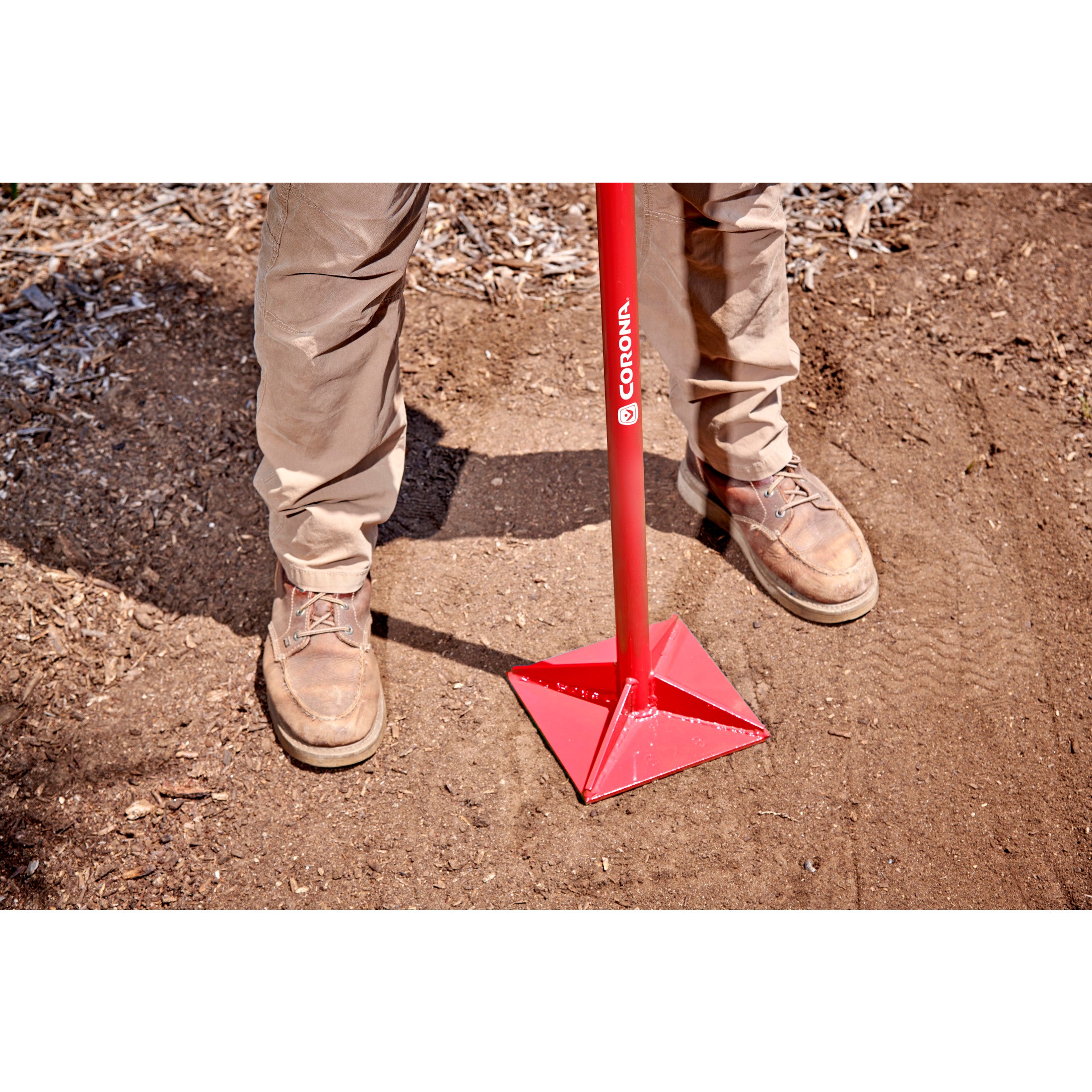 All-Steel Dirt Tamp, 3-1/2 in. x 12 in., 58 in. Steel Handle