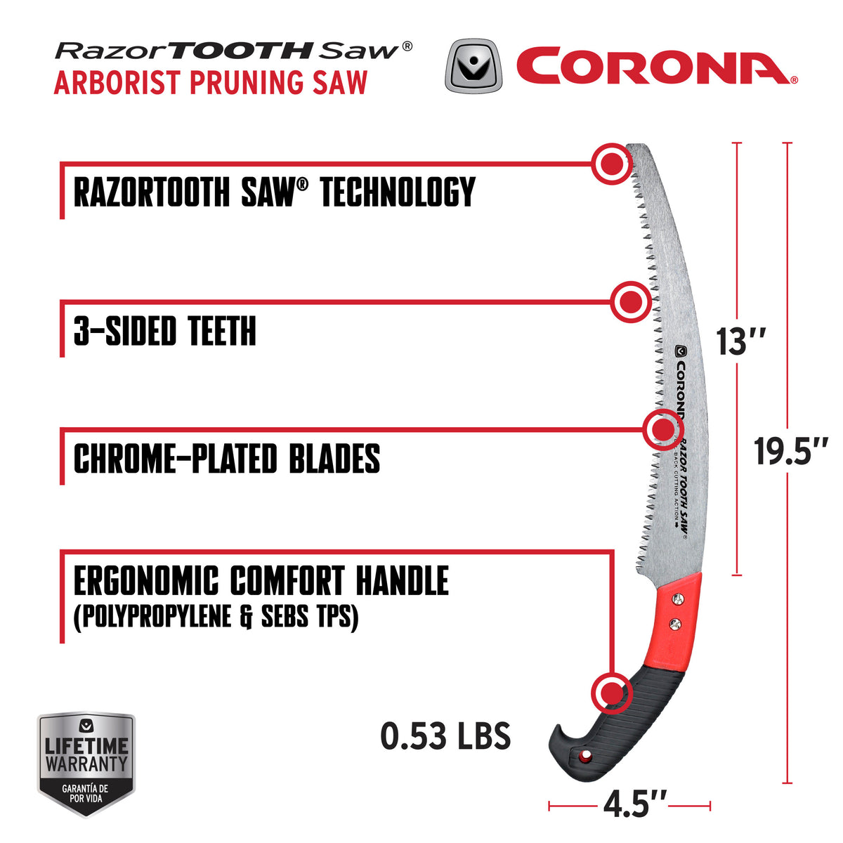 RazorTOOTH Saw® Arborist Pruning Saw, 13 in. Blade | Corona Clipper Inc.