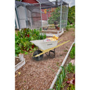 6 cu. ft. Yard and Garden Poly Wheelbarrow, Wood Handles, Pneumatic Tire-2