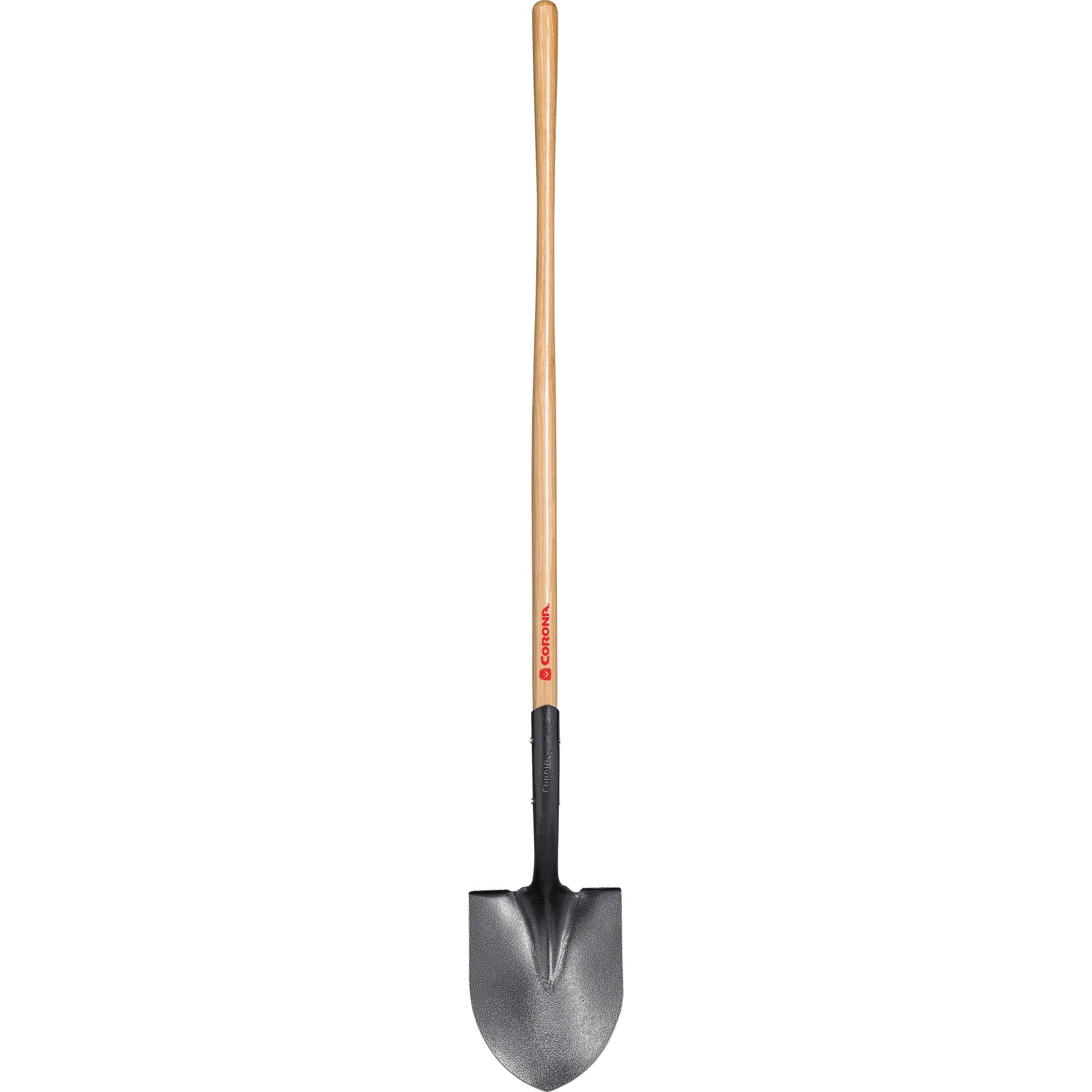 Closed-Back, Round Point Shovel, 14-Gauge, 12 in. Head, 48 in. Wood Handle