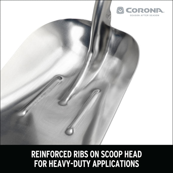 #10 Aluminum Western Scoop Hardwood Handle, D Grip Shovel