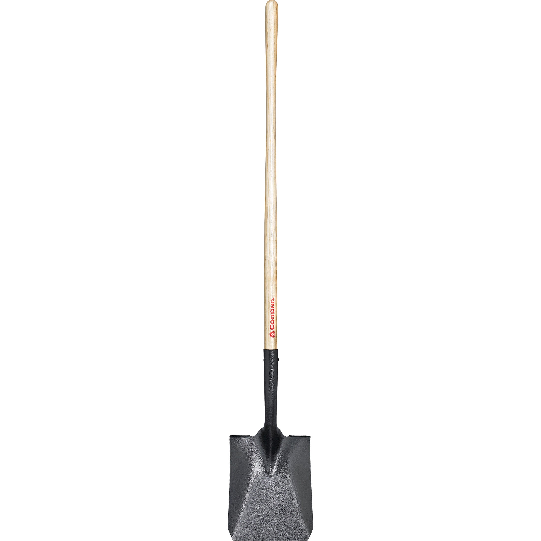 Square Point Shovel, 15-Gauge, 12. in Head, 48 in. Wood Handle