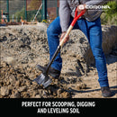 Boron Steel 14-Gauge Round Point Shovel, D Grip Hardwood Handle-8