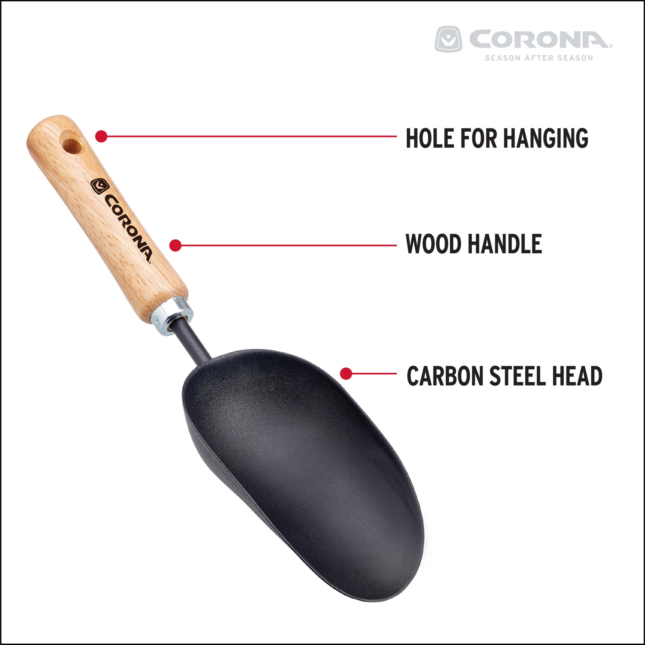 Classic Wooden Handle Scoop