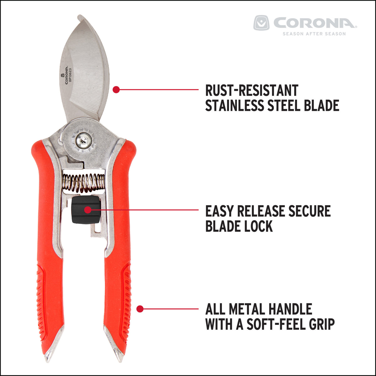 Yard Essentials Houseplant Pruners, Red | Corona Clipper Inc.