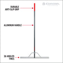 Full Aluminum Landscape Rake, 36 in. Head, 36 Tines, Poly Grip-7