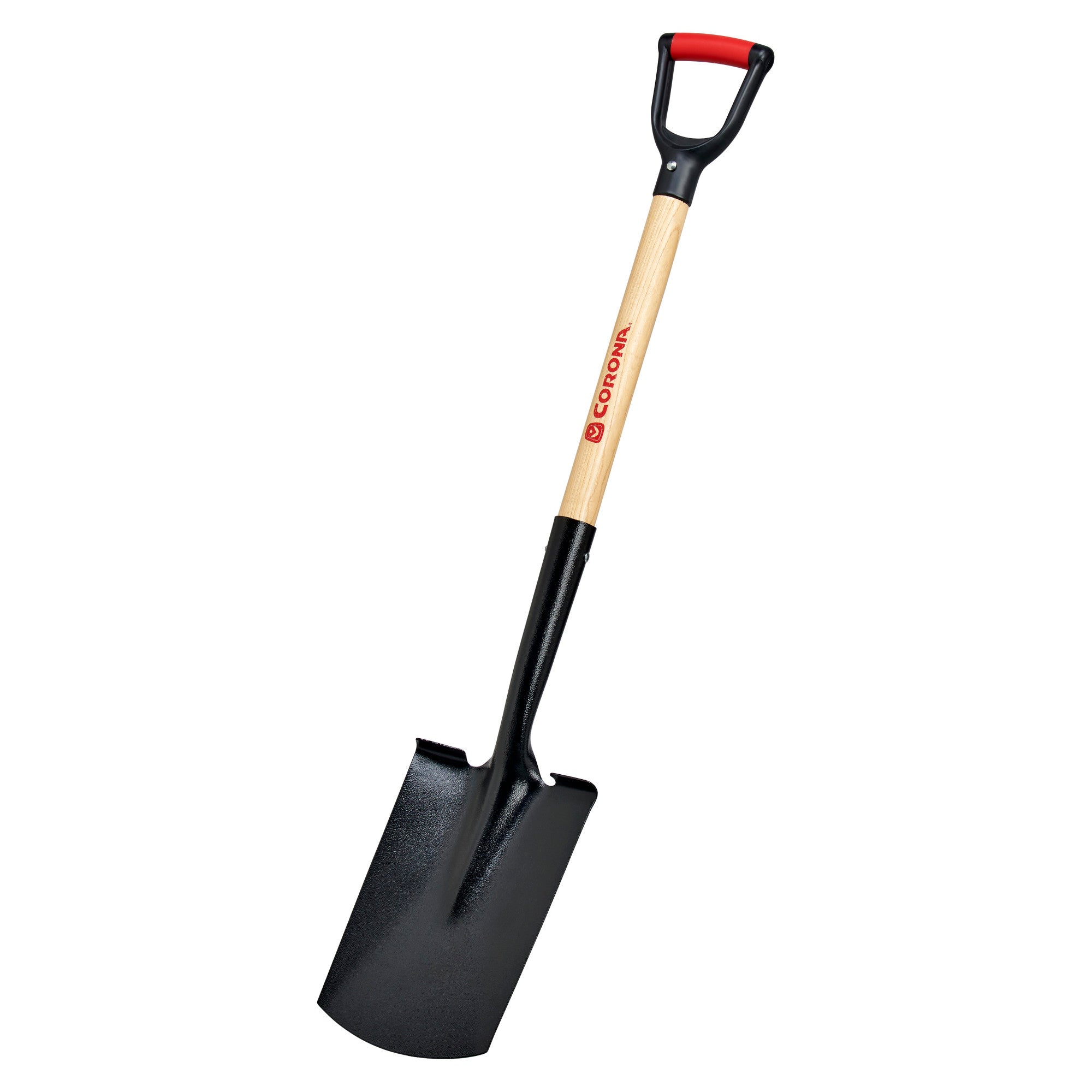 Garden Spade Shovel, 15-Gauge, 30 in. Wood D-Grip Handle