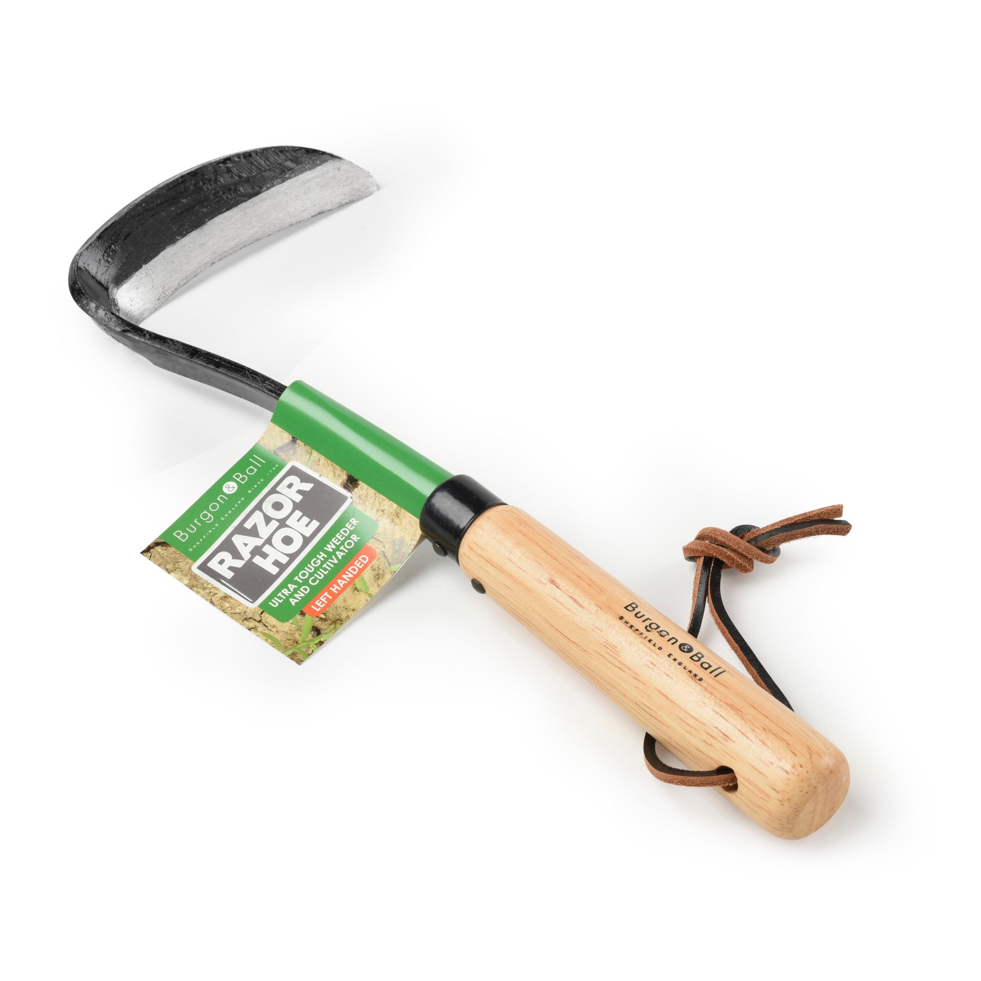 Carbon Steel Left-Handed Razor Hoe, 5 in. Wood Grip