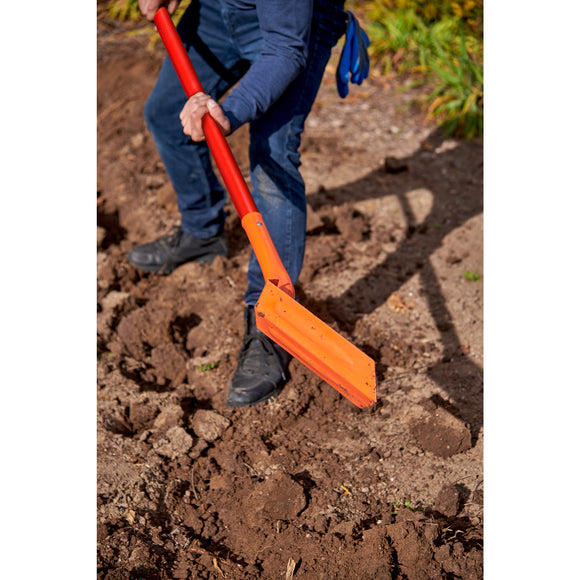 Trench Shovel, 35 Degree, 4 in. Head, Solid-Core Fiberglass Handle