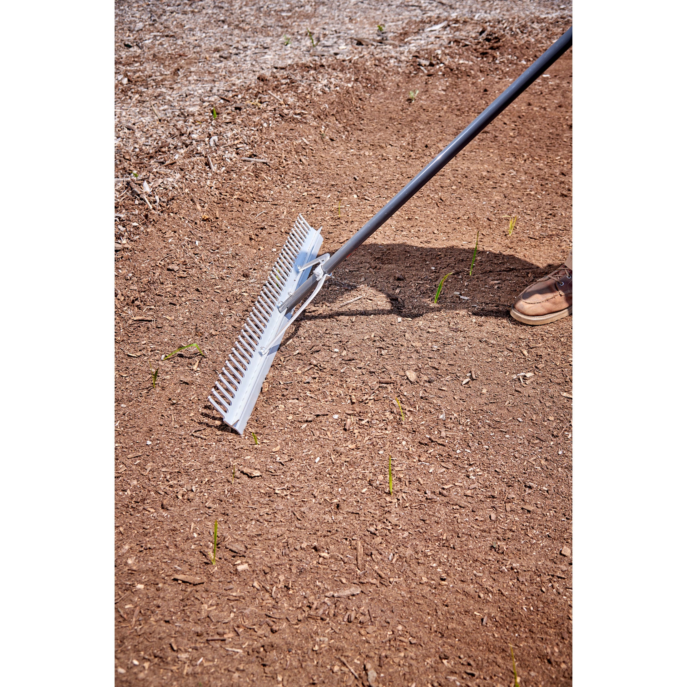 Full Aluminum Landscape Rake, 36 in. Head, 36 Tines, Poly Grip