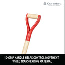 #10 Aluminum Western Scoop Hardwood Handle, D Grip Shovel-11