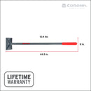 All-Steel Dirt Tamp, 8 in. x 8 in., 44 in. Steel Handle Anti-Slip Grip-11