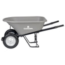 6 Cu. Ft. Poly Wheelbarrow, Steel Handles, Dual Wheel Flat Free Tires-3