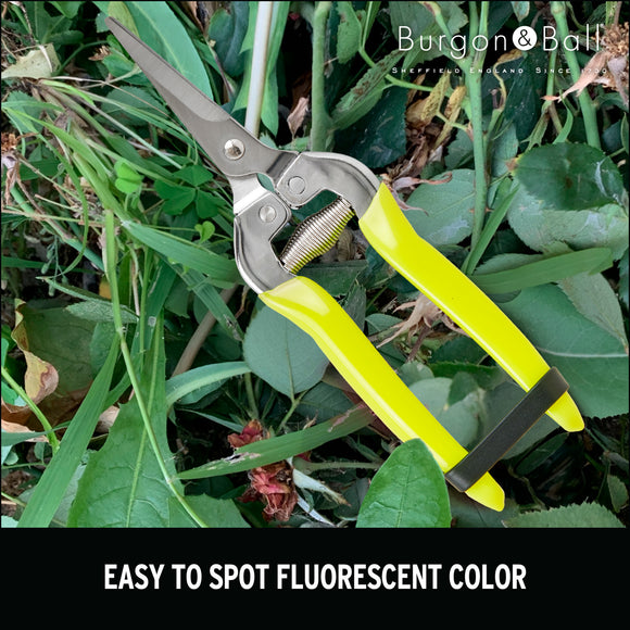 Florabrite™ Flower & Harvesting Snip, Neon Yellow, RHS Endorsed